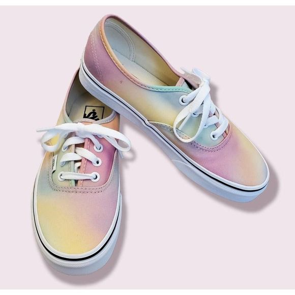 Vans Shoes - Vans Authentic Aura Shift Tie Dye Sneakers Size 7 Women's Rainbow Pastel EUC